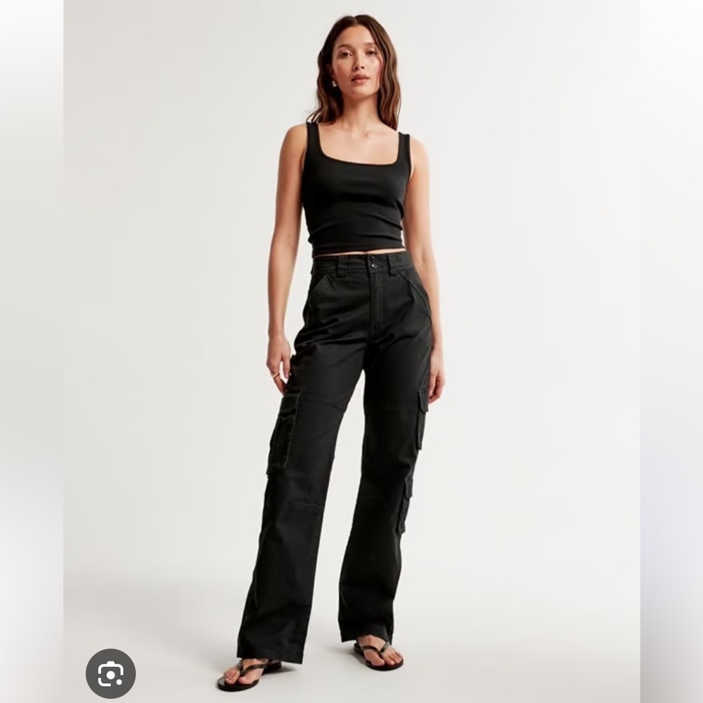 Abercrombie Curve Love relaxed cargo pants